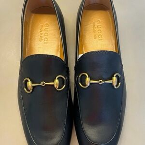 Authentic GUCCI Jordaan Mocassin Leather Loafers men’s size 7.5